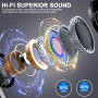 Ecouteurs Bluetooth sans Fil, Écouteurs Bluetooth 5.3 avec HiFi Stéréo Basses Casque, 50H Récréation, 4 ENC Réduction de Bruit M