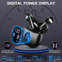 Ecouteurs Bluetooth sans Fil, Écouteurs Bluetooth 5.3 avec HiFi Stéréo Basses Casque, 50H Récréation, 4 ENC Réduction de Bruit M