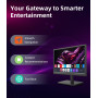 Petite télévision Smart HD 1080P 16 Pouces,Télévision Smart à écran plat avec tuner T2/HDMI/USB/AV pour la cuisine, le camping-c