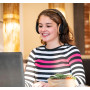 PowerLocus Casque Bluetooth sans Fil, Pliable Casque Audio Stéréo, Oreillette Bluetooth avec Micro Intégré/Micro SD/FM Radio pou