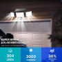 [Lot de 2] Lampes Solaires Extérieur Puissante - 304LED Projecteur Lumière Solaire Extérieure avec Détecteur de Mouvement, 320°é