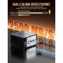 GMKtec AI Mini PC AMD Ryzen AI 9 HX-370 Série (5,1 GHz) Mini Ordinateur de Jeu, 32 Go LPDDR5X 1 to PCIe 4.0 SSD Triple Affichage