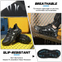 AEKYIWL Chaussures de Sécurité Hommes Femmes Légère Respirantes Basket de Securite Confortable Antidérapante Chaussures de Trava