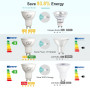 GY Ampoules LED GU10 4.9W Equivalent 80W, 790LM 4000K Blanc Neutre, Angle de Lumière 120°, Ampoule GU10 Led Efficacité Energétiq