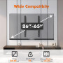 GRIFEMA GB1006-4 Support Mural TV 26-65 Pouces, Fixation Murale TV Contenir Jusqu'à 35KG, Accroche Television Mural Orientable,I