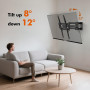 GRIFEMA GB1006-4 Support Mural TV 26-65 Pouces, Fixation Murale TV Contenir Jusqu'à 35KG, Accroche Television Mural Orientable,I