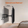 GRIFEMA GB1006-4 Support Mural TV 26-65 Pouces, Fixation Murale TV Contenir Jusqu'à 35KG, Accroche Television Mural Orientable,I