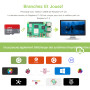 iRasptek Raspberry Pi 5 Kit de démarrage 8Go - Édition OS-Bookworm de 128Go préinstallée (boîtier Aluminium)