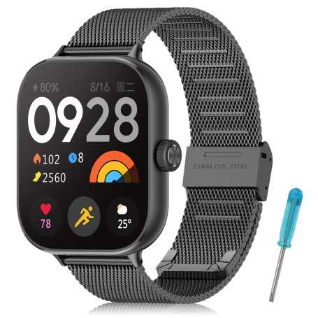 BDIG Métal Bracelet Compatible avec Xiaomi Redmi Watch 5/4/Xiaomi Mi Band 9 Pro, Bracelet en Acier Inoxydable Remplacement Compa
