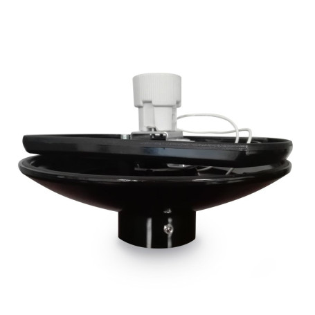 EXTRUMOL - Base lumineuse en polycarbonate noir pour globe lumineux avec bouche 17/19 cm - Capuchon E-27 - Luminaire extérieur