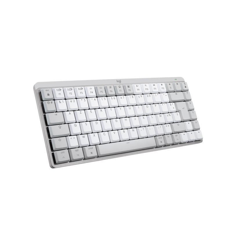 Logitech MX Mini Mechanical for Mac clavier Bluetooth Azerty Français Gris, Blanc