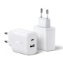 UGREEN 2Pcs 20W Chargeur USB C Rapide iPhone 2 Ports GaN Prise Secteur Compatible avec iPhone 17 Pro Max Air 16 15 14 13 12 11 P