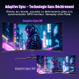 Amzfast Ecran Pc Gamer Incurvé 34 Pouces, 240Hz, UWQHD 3440x1440 (21:9), 1 ms MPRT, Eyes Care, sRGB 130%, Adaptive Sync, HDR, HD