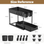 Rangement sous Evier 2 Niveaux, Coulissant Organiseur sous Évier Etagere Tiroir,Panier de rangement multifonction pour salle de 