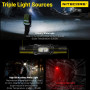 Nitecore NU53 Lampe frontale industrielle légère 1800 lumens avec batterie 6000 mAh rechargeable USB-C