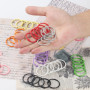 80 Pièces Anneaux de Reliure, 30mm Anneaux de Livre Colorés en Métalliques, Anneaux Porte Clés, Anneaux à Feuilles Mobiles pour 