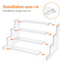 Lifewit Présentoir Transparent à 4 niveaux, Pack de 1 Présentoirs en Plastique, Organisateurs en Plastique pour Figures, Cupcake