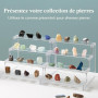 Lifewit Présentoir Transparent à 4 niveaux, Pack de 1 Présentoirs en Plastique, Organisateurs en Plastique pour Figures, Cupcake