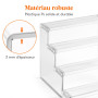 Lifewit Présentoir Transparent à 4 niveaux, Pack de 1 Présentoirs en Plastique, Organisateurs en Plastique pour Figures, Cupcake