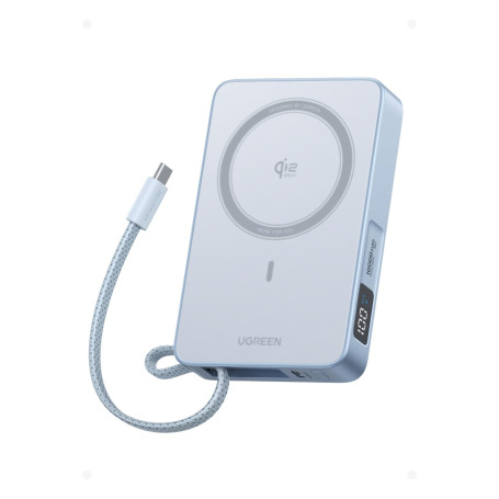 UGREEN MagFlow Qi2 25W Batterie Externe 10000mAh Câble USB C PD 30W Compatible avec MagSafe iPhone 17 16 15 14 13 12 Air Plus Pr