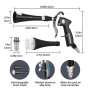 YUEWO Pistolet de soufflage d'air comprimé Pistolet de nettoyage à sec Buse rotative Compresseur à air adapté à 0.6-0.92 MPa Pis