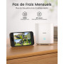 AOSU 3K Caméra de Surveillance WiFi Extérieure sans Fil Solaire, Base + 4 Caméras, Autonomie de 365j, 1920p, Étanchiété IP67, Vi