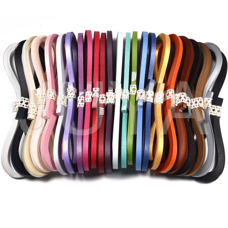 JUYA Métallique Papier Quilling 2/3/5/7/10 Largeur disponible(24 Couleurs, Largeur 2mm)