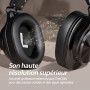 OneOdio Casque Bluetooth sans Fil BT5.2 avec 72 Heures A70, Réduction de Bruit CVC 8.0, 3 Câbles, Léger Confortable, Pliable, Pa
