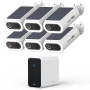AOSU 4K UHD AI Camera Exterieur sans Fil Solaire 6-Cam Kit avec HomeCortex Reconnaissance faciale & Analyse comportementale Déte