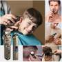 Hatteker Tondeuse à cheveux professionnelle pour hommes Set de tondeuses à barbe et à cheveux T-Blade Trimmer lavable Kit d'entr