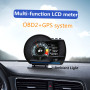 Affichage HUD de voiture,OBDⅡ+GPS Jauge intelligente Compteur de vitesse haute définition Outil de diagnostic Élimination du cod