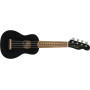 Fender Venice Ukulélé soprano Noir, Incluant des Cours Virtuels Gratuits sur Fender Play, Super Portable et Immédiatement Utilis