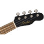 Fender Venice Ukulélé soprano Noir, Incluant des Cours Virtuels Gratuits sur Fender Play, Super Portable et Immédiatement Utilis