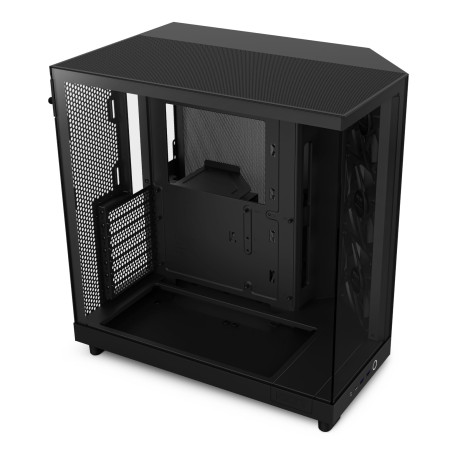 NZXT H6 Flow | CC-H61FB-01 | Boîtier Moyen-Tour Compact Double Chambre Airflow | Panneaux panoramiques en Verre | Panneaux Airfl