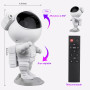 Projecteur Ciel Etoile, LED Astronaute Projecteur Galaxie avec Télécommande, Galaxy Projector Plafond, Projecteur de Veilleuse à
