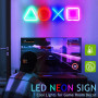Panneau néon pour gamer, panneaux néon de jeu LED USB/interrupteur, décoration graphique, panneau, lampe de décoration de salle