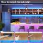 Ruban Led 20m, Led Chambre, Bande Led Lumineuse Contrôlé par APP Bluetooth ou Télécommande 44 Touches, Synchroniser avec Rythme