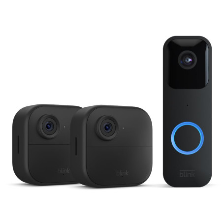 Nouvelle caméra Blink (Outdoor 4) : caméra de surveillance connectée HD sans fil (système 2 caméras avec Sync Module Core)) + Bl