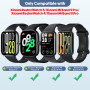 WindRen Métal Bracelets Compatible avec Xiaomi Redmi Watch 5/Xiaomi Redmi Watch 4/Xiaomi Mi Band 8 Pro, Acier Inoxydable en Méta
