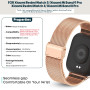 WindRen Métal Bracelets Compatible avec Xiaomi Redmi Watch 5/Xiaomi Redmi Watch 4/Xiaomi Mi Band 8 Pro, Acier Inoxydable en Méta