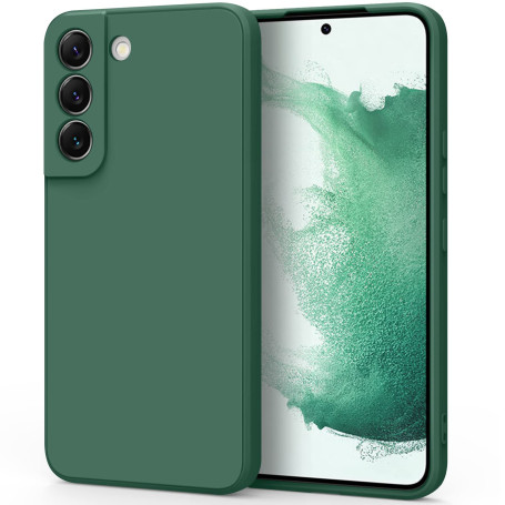 Oumida Coque pour Samsung Galaxy S22 5G, Coque en Silicone Liquide Ultra Fine avec Doublure en Tissu Microfibre Doux, Coque de P