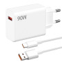 Menibeuty Chargeur XIaomi 90W, avec Câble USB C 1.5m, Prise Turbo Chargeur Rapide Xiaomi 15 14 13 Ultra Poco X7 F7 Pro Redmi Not