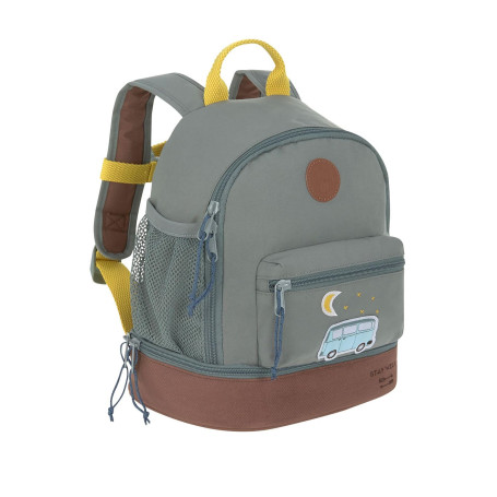 LÄSSIG Adventure sac à dos pour enfants sac de maternelle avec sangle de poitrine à partir de 3 ans, Vert, 27 cm, 4,5 L, bus pet