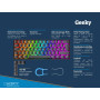 Geeky GK61 60% | Hot Swappable Clavier de Jeu Mécanique | 62 Touches Multicolores Rétroéclairées RGB LED pour Gaming PC/Mac | IS