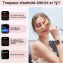 Montre Connectée Femme pour Samsung, iPhone, Android, 1.8" Smartwatch avec Appel Bluetooth, Voix de l'IA, Alexa intégrée, Smartw