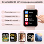 Montre Connectée Femme pour Samsung, iPhone, Android, 1.8" Smartwatch avec Appel Bluetooth, Voix de l'IA, Alexa intégrée, Smartw