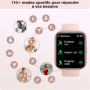 Montre Connectée Femme pour Samsung, iPhone, Android, 1.8" Smartwatch avec Appel Bluetooth, Voix de l'IA, Alexa intégrée, Smartw