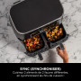 Ninja Foodi Dual Zone Air Fryer numérique, 2 tiroirs, 7,6L, 4-en-1, sans huile, Friture à air, Max Crisp, Rôtissage, Réchauffage