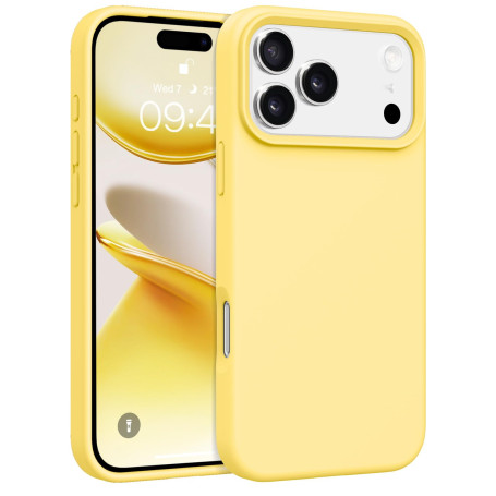 DUEDUE Coque en Silicone Liquide pour iPhone 17 Pro Max 6.9", Douceur au Toucher Texture Veloutée, Protection Antichoc Anti-Empr