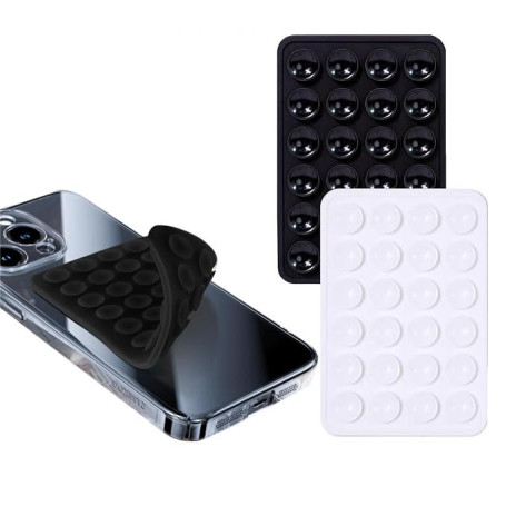 Frogetu 2Pcs Support Ventouse Telephone,Ventouse iphone Silicone Adhésif,Coque Ventouse,Support Telephone Ventouse,Portable